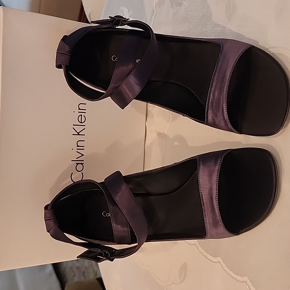Calvin Klein Satin Wedges